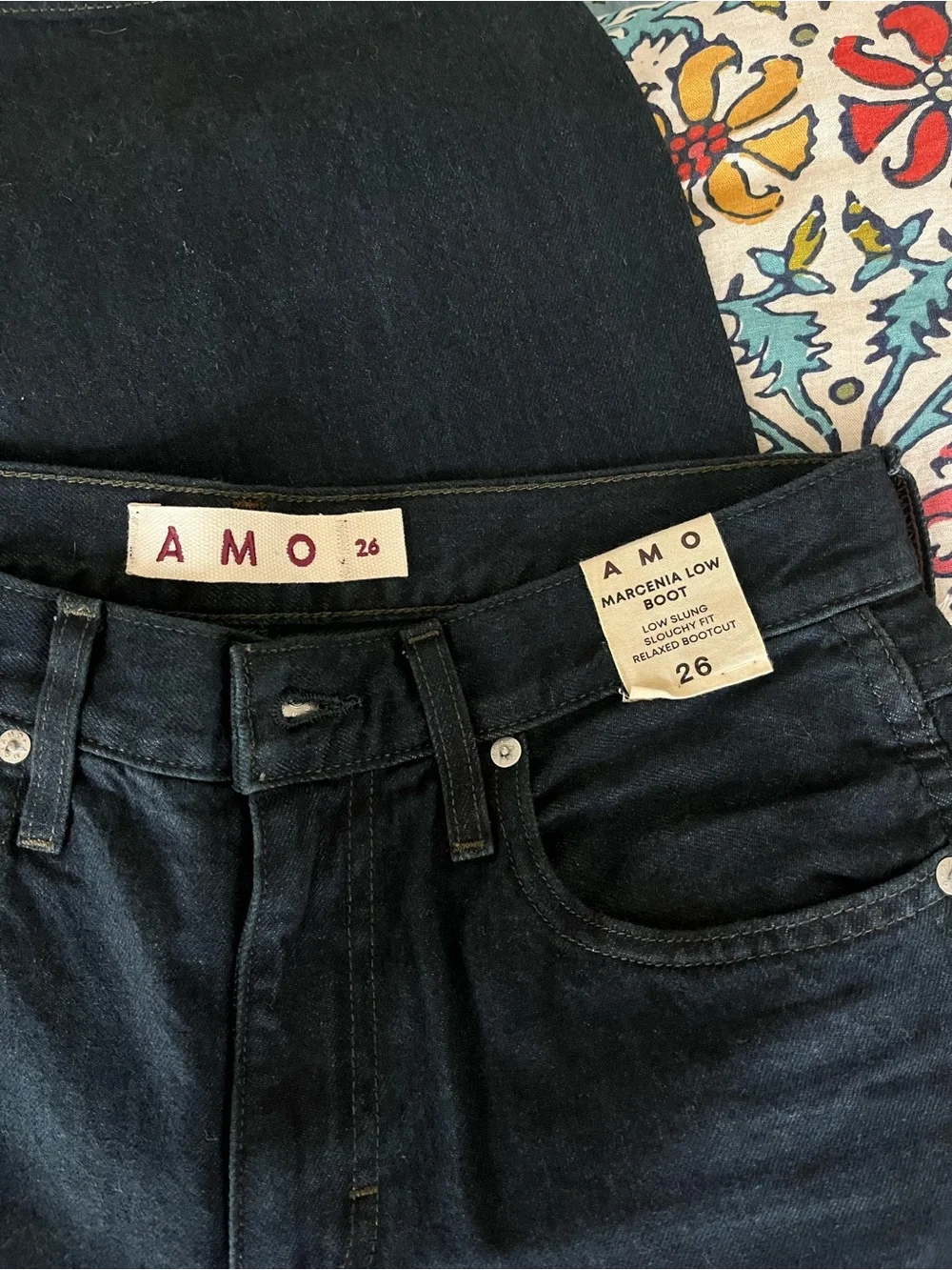 AMO Marcenia Low Boot Jeans 26 NWT